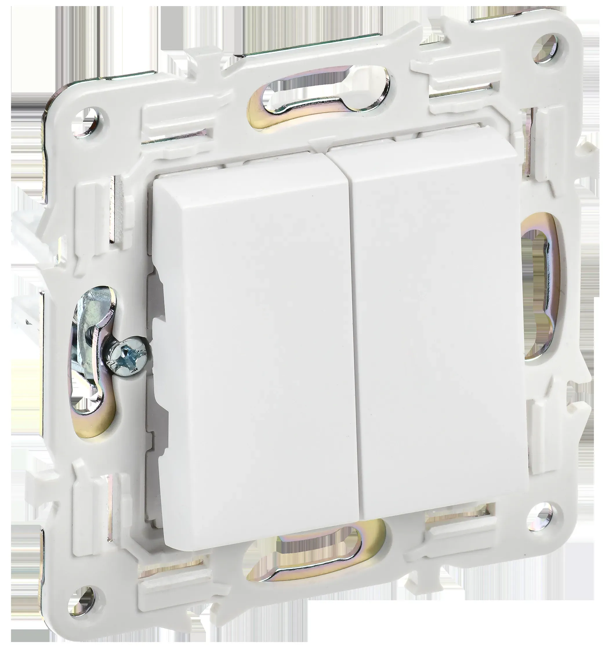 SKANDY Выключатель 2-клавишный проходной 10А SK-V05W арктический белый IEK IEK SK-V22-0-10-K01