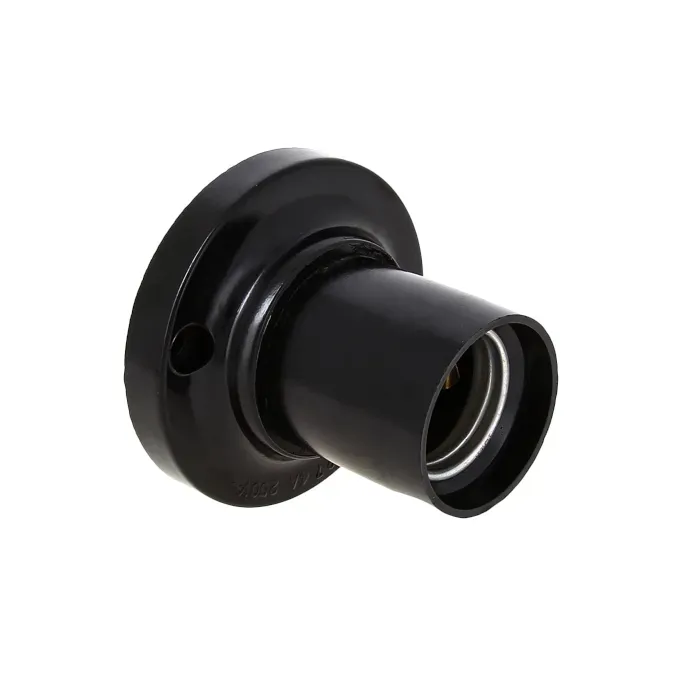 Патрон карболитовый потолочный Е27 черный прямой PROxima EKF LHC-E27-sc-s