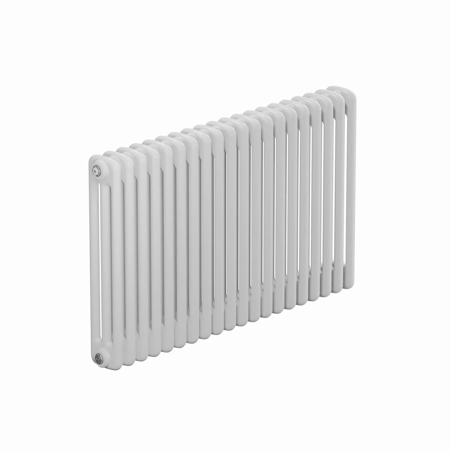 Радиатор трубчатый настенный трехрядный 465/107/24 нижнее сдвоенное подключение с клапаном Rifar RG0092415RUV54