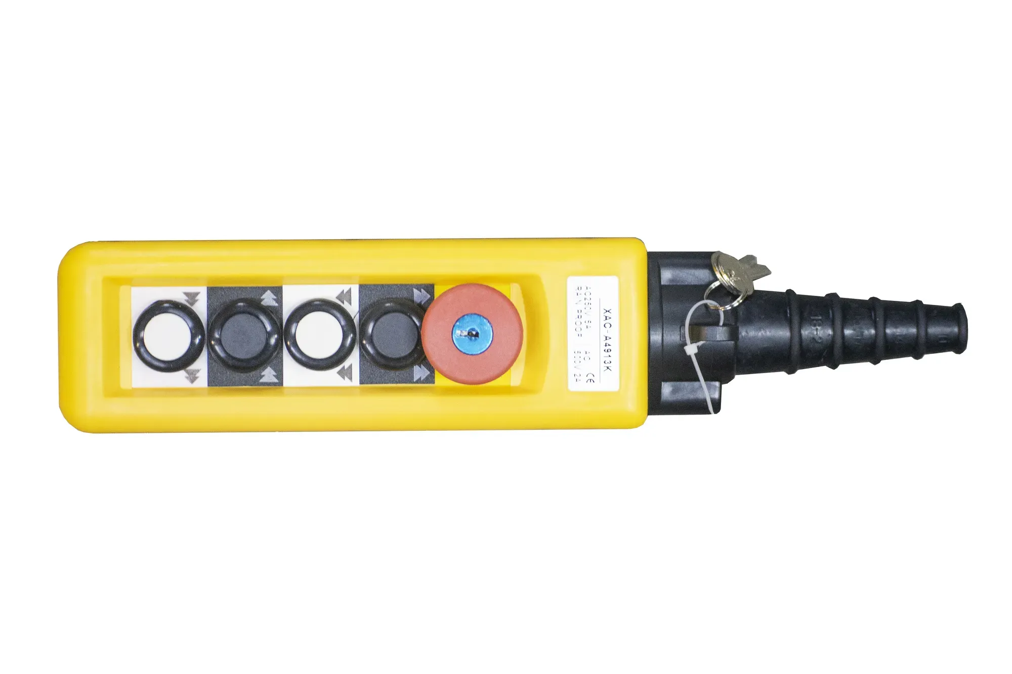 Пульт управления краном ХАС-А4913К (4 кнопки, 2 скорости, авар. стоп + ключ) Кранэлектро 00000014721