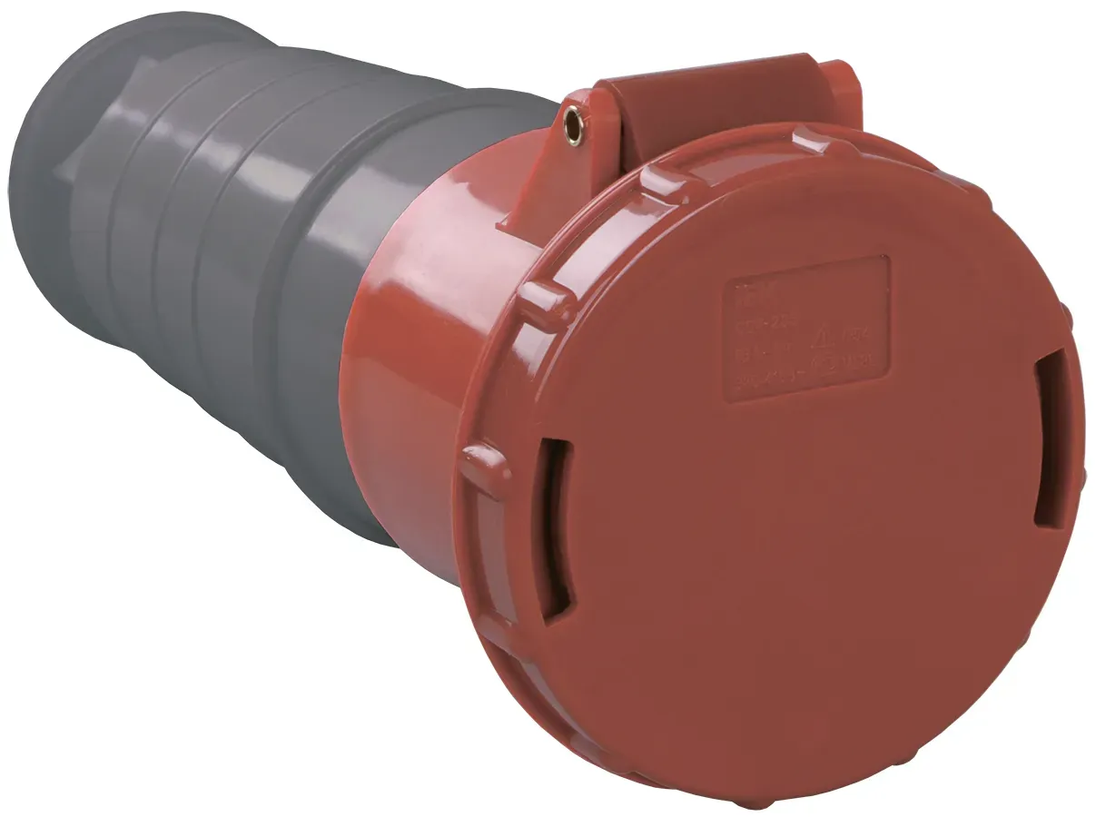 Розетка 235 переносная с заземлением 3р+ре+n 63а 380в ip54 IEK PSR22-063-5