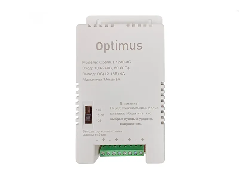 Блок питания 12В 4А Optimus 1240-4С Optimus CCTV В0000017937