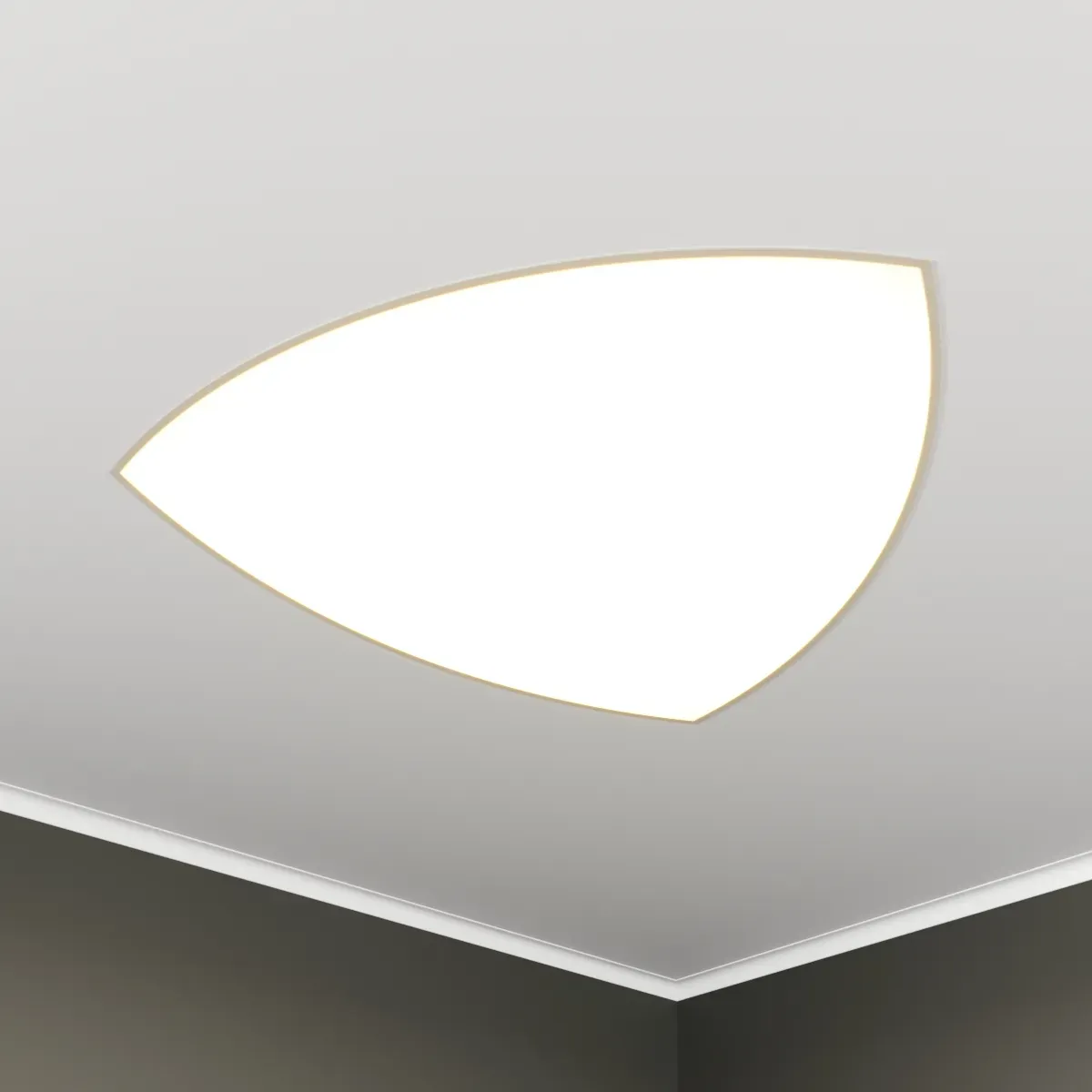 Светильник светодиодный RVE-LBX-RELO-1546-VG (Треугольник Рело 1546х1546х130мм 239Вт встраиваемый под шпаклевку 4000K Белый) RVElektro RVE00003648