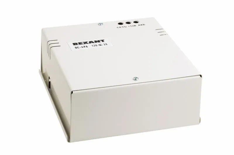 Блок питания резервированный 12В, 2А, под АКБ 7А/ ч DC-496, REXANT 34-0496