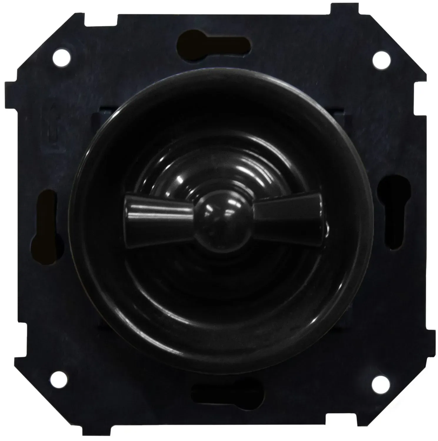 Выключатель перекрестный Шедель (скрытый монтаж), Черный Бирони B3-203-23