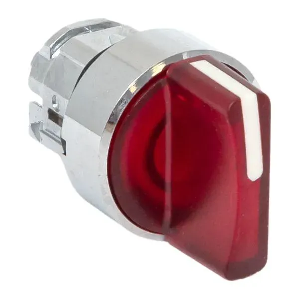 Механизм переключателя исполнительный ХB4 красный на 3 положения возвратный без фиксации с подсветкой с короткой ручкой PROxima EKF XB4BD3L-R