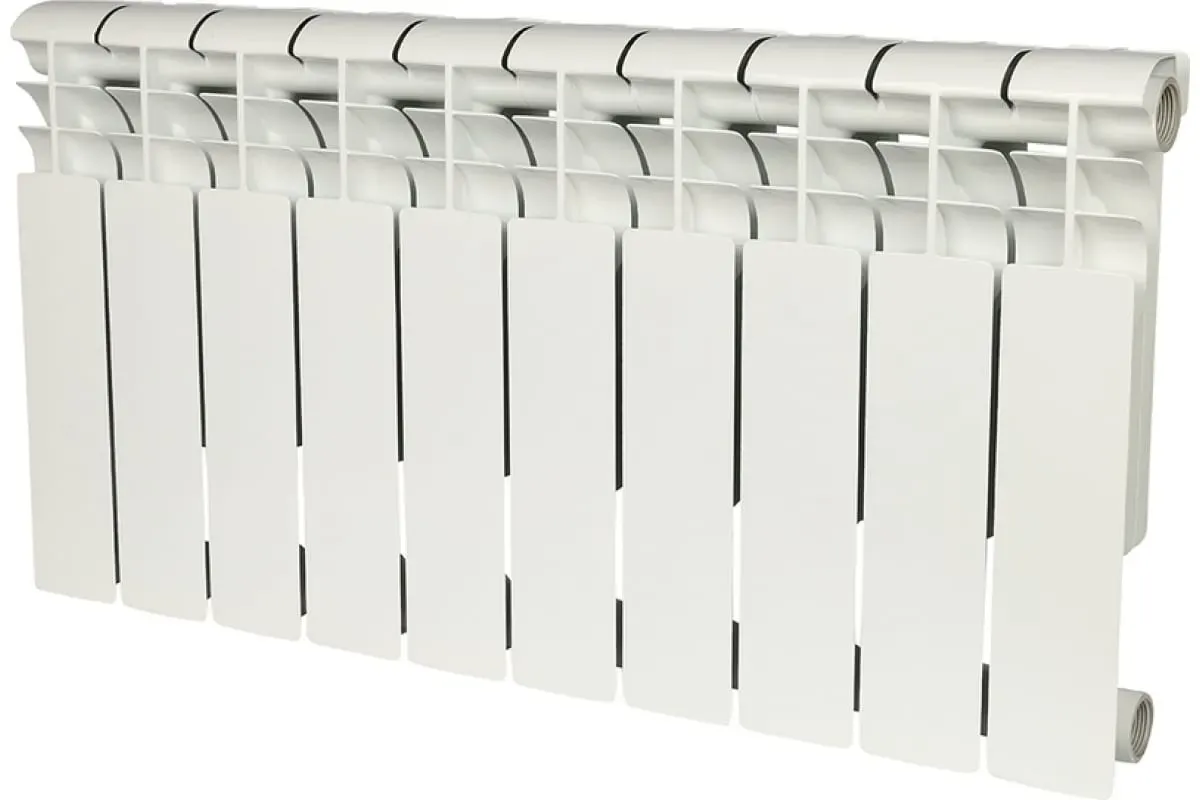 Радиатор алюминиевый секционный 350/80/10 боковое подключение Rommer RG008P1IPHG53N