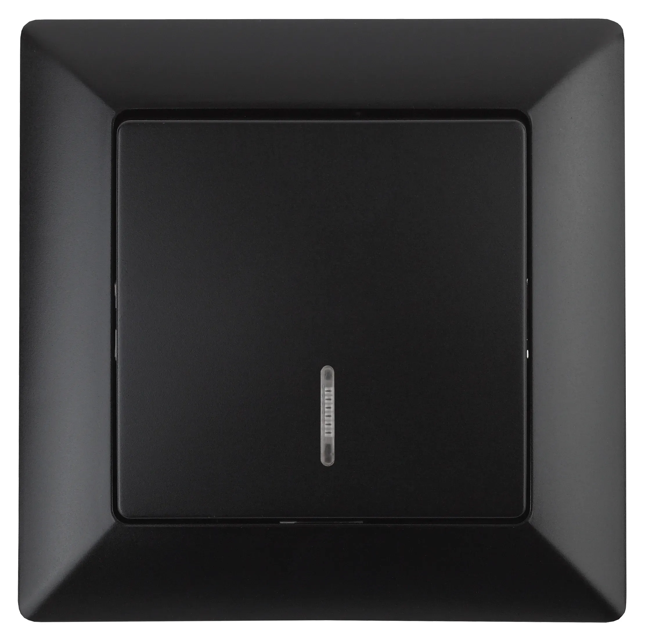 Выключатель Intro Solo 4-102-05 одноклавишный с подсветкой, 10А-250В, IP20, СУ, антрацит ЭРА Б0053566