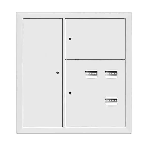 Щит этажный 3 кв. ral9003 со слаботочным отсеком слева (1000х950х160) proxima EKF MB29-V-3Z-RAL9003