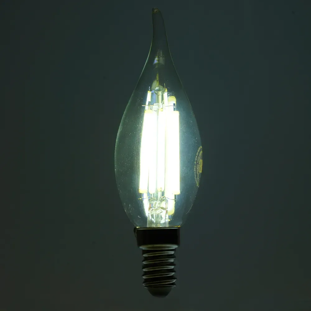 Лампа светодиодная LED 8вт Е14 дневной свеча на ветру FILAMENT Feron.PRO
