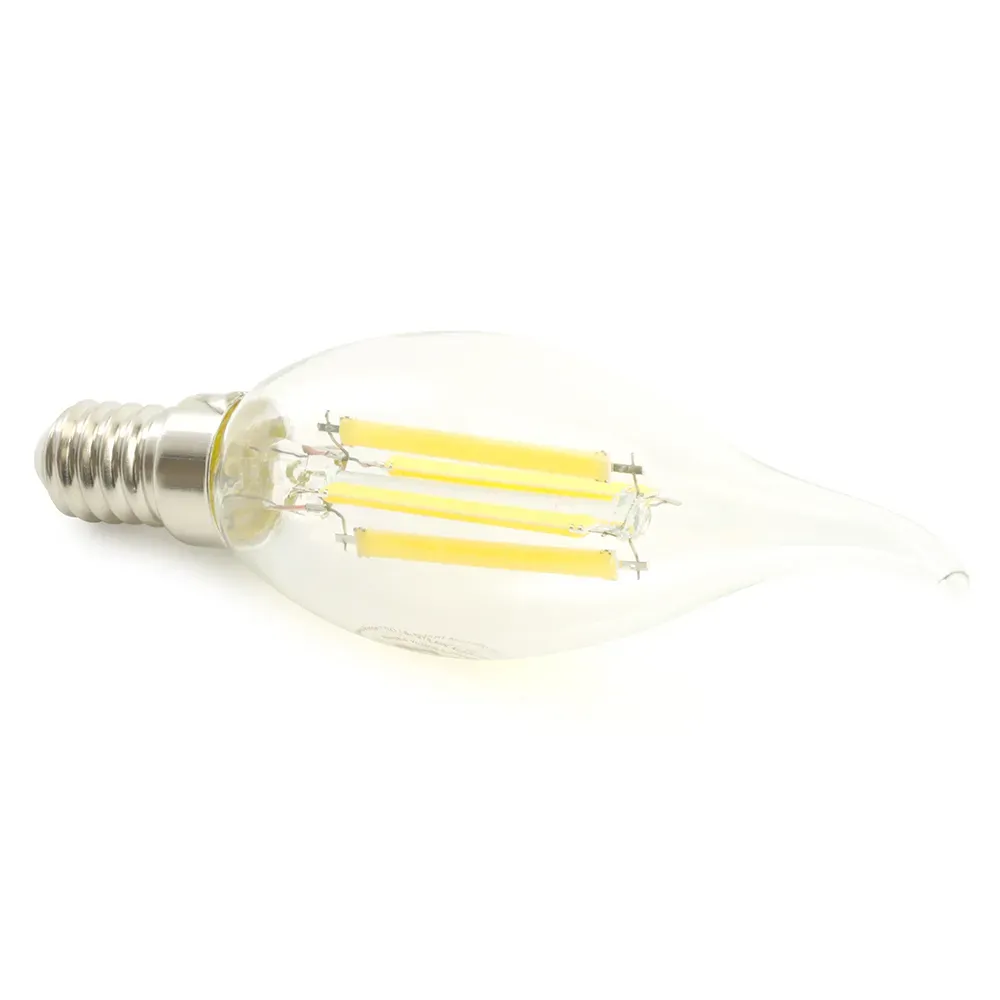 Лампа светодиодная LED 6вт Е14 теплый свеча на ветру FILAMENT Feron.PRO