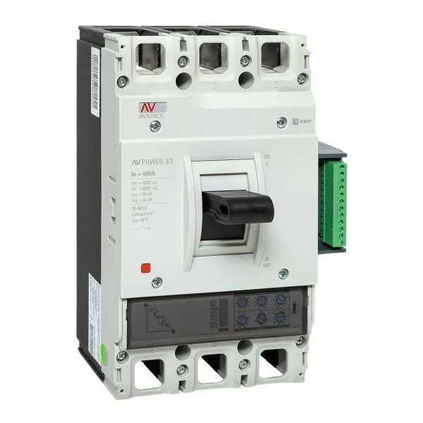Выключатель автоматический av power-3/3 400а 50ка etu2.2 EKF MCCB-33-400-2.2-AV