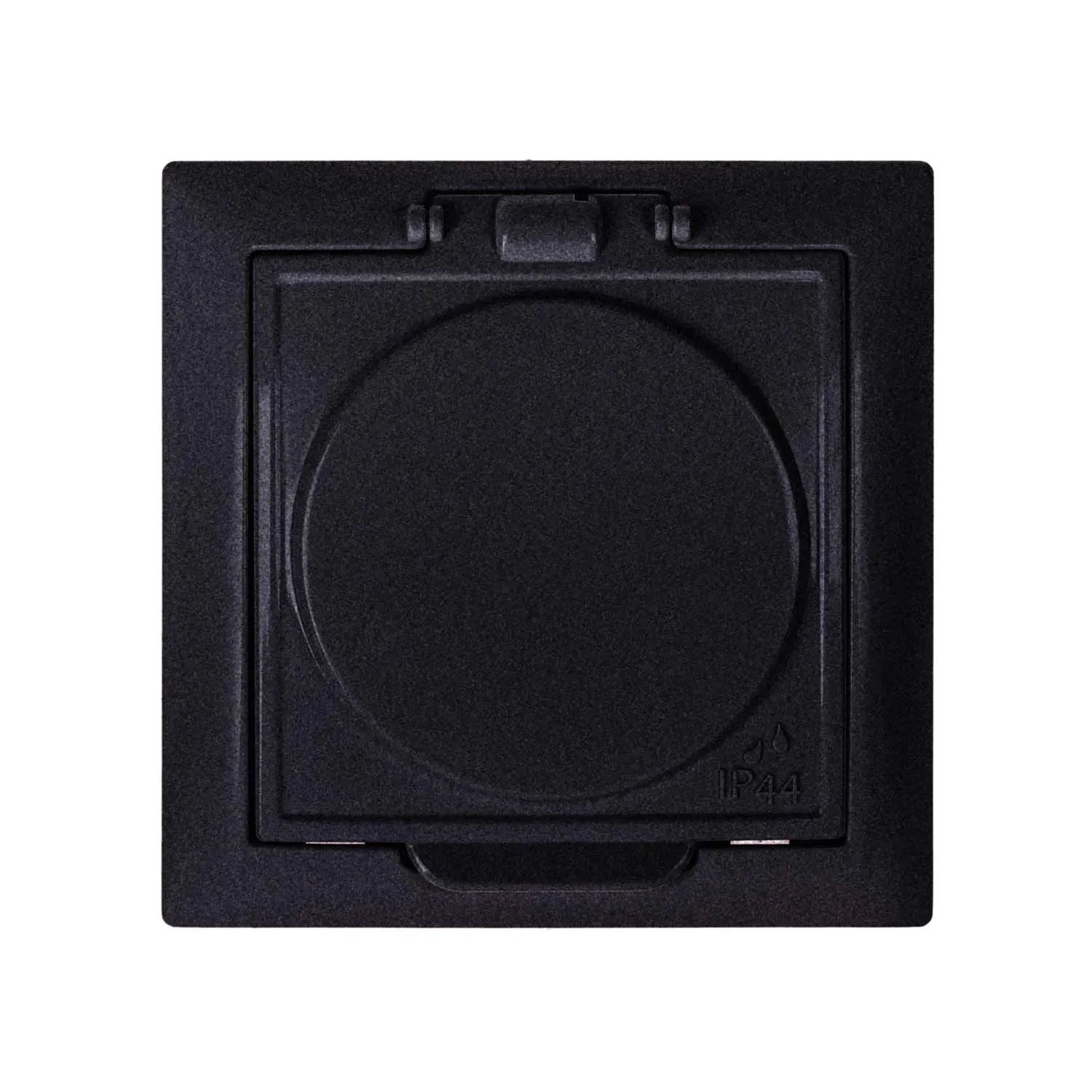 Мария Механизм розетки одноместной скр. уст. брызгозащищенной с з.к. и з.ш. РС16-468 антрацит Кунцево 130002