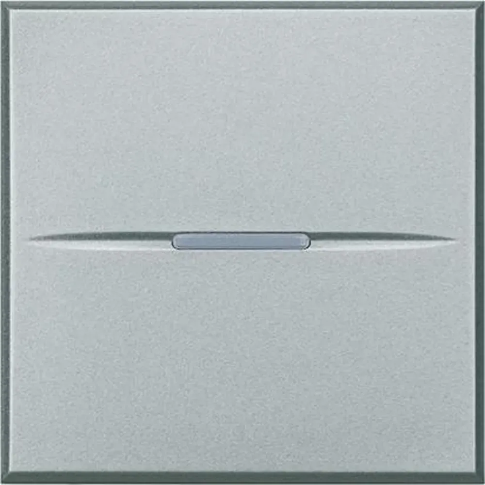 Axolute. Выключатель аксиальный одноклавишный 10А 250В. Автоматические клеммы. 2 модуля. Цвет Алюминий LEGRAND HC4001M2AN