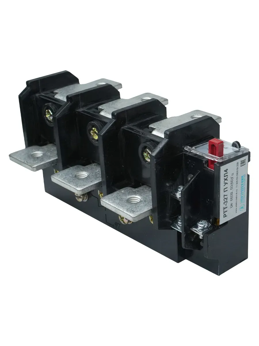 Реле электротепловое токовое РТТ-327 П УХЛ4 167-260А 660В/50Гц 1з+1р ручной возврат IP00 Электротехник ET519037
