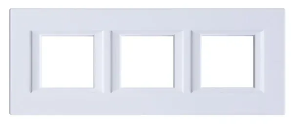 Axolute Накладки декоративные прямоугольные горизонтальные White/белый на 2+2+2 модуля LEGRAND HA4802M3HHD