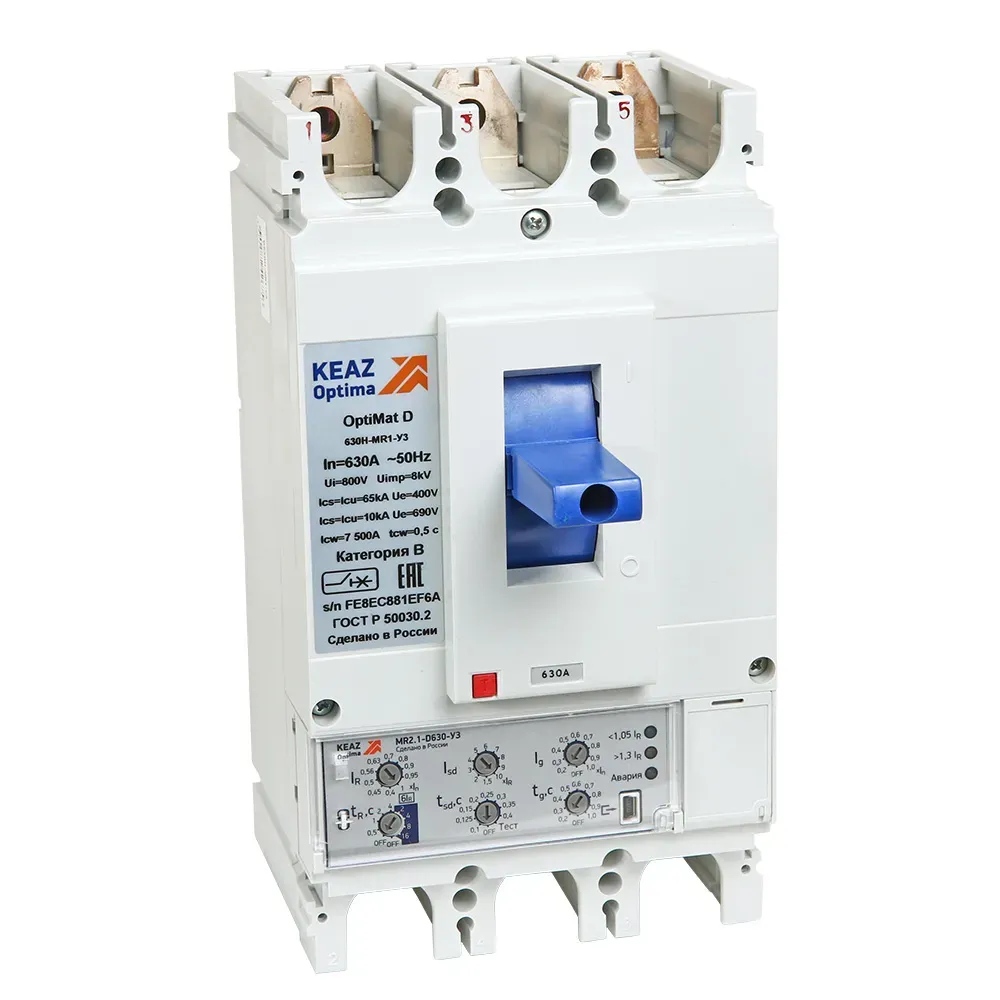 Выключатель автоматический optimat d630n-mr2.1-ом4-рег КЭАЗ 327480