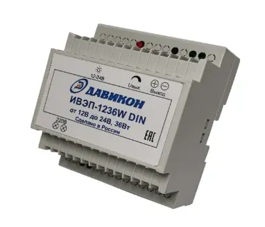 Источник вторичного электропитания 24В 1.5А Давикон ИВЭП-1236W DIN
