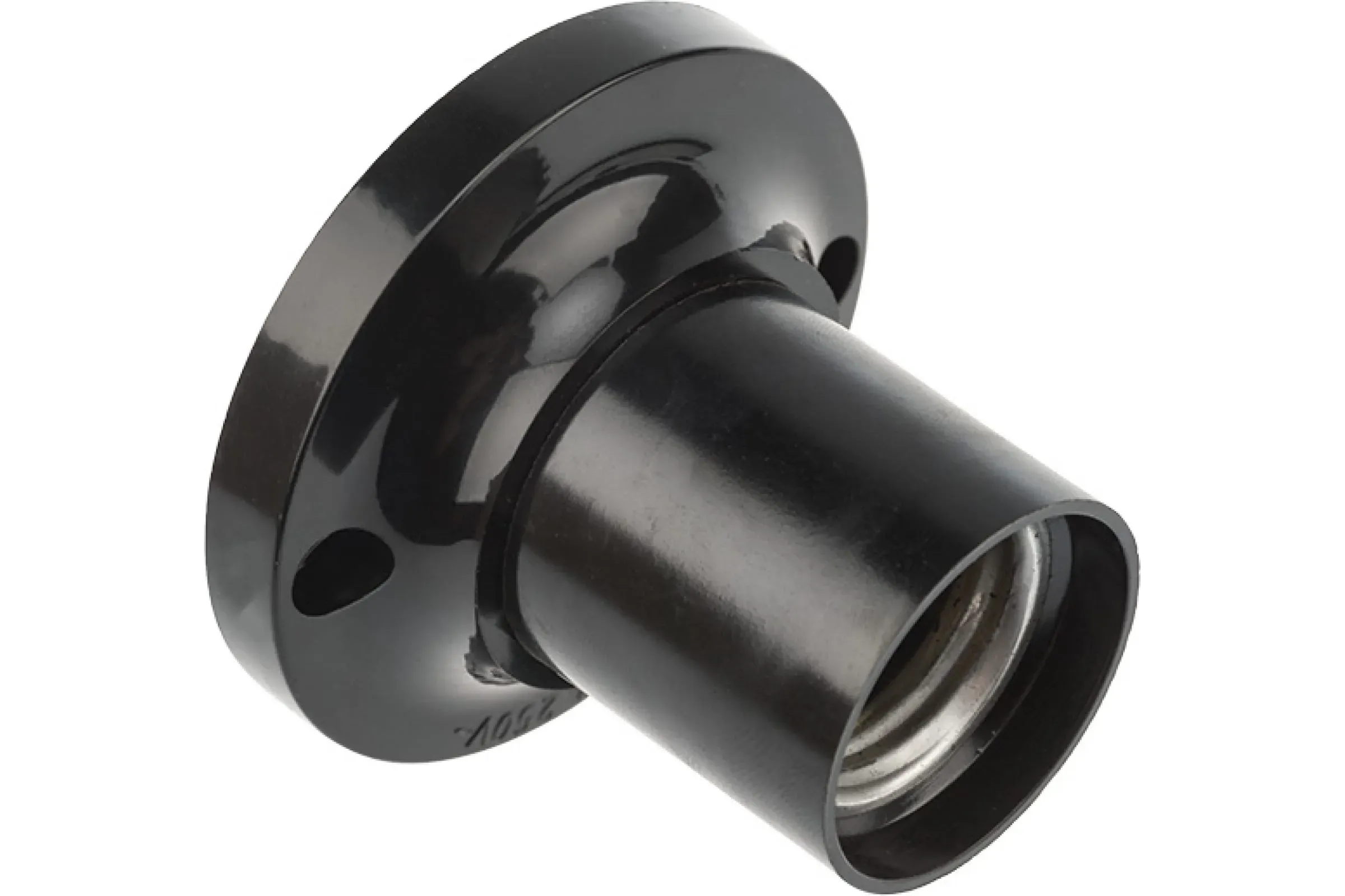 Патрон карболитовый потолочный Е27 черный c этикеткой REXANT 11-8818