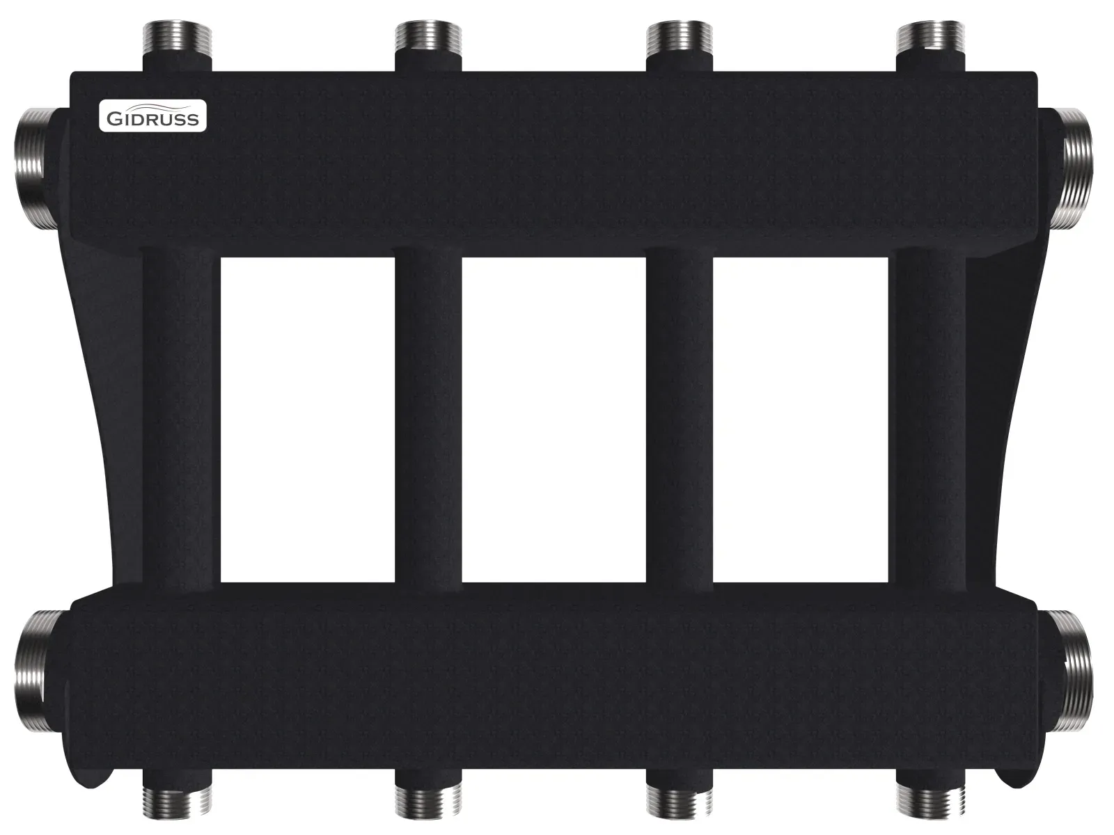 Коллектор модульный MK-250-4DU на 4 контура G 1', 2 магистрали G 2', до 250 кВт, ст 09Г2С Gidruss 1P 02503 00