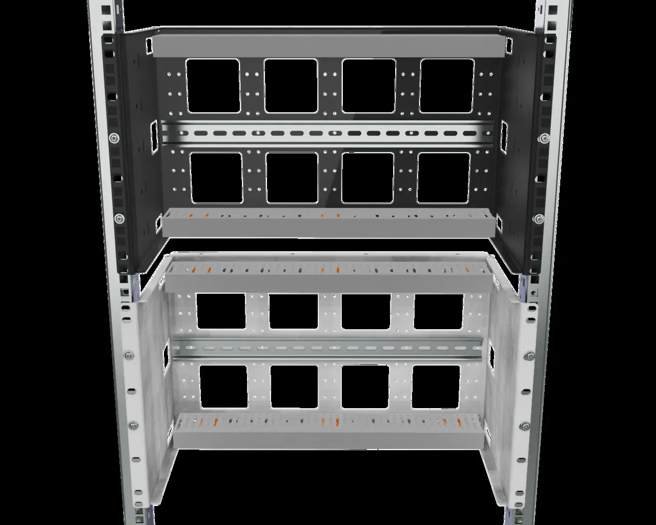Модуль монтажной панели 6U RAL9005 УЗОЛА UR16921040202