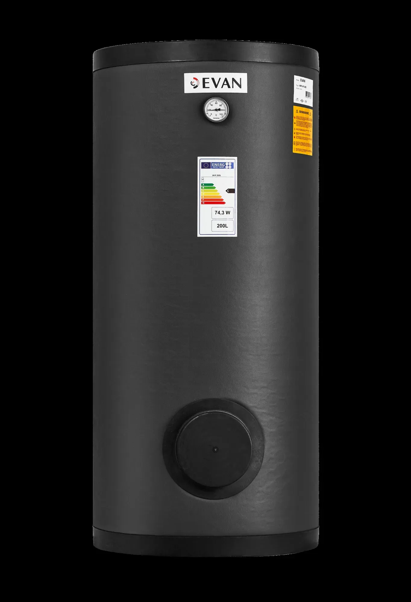 Водонагреватель WIP-HT-500 косвенного нагрева для теплового насоса с одним змеевиком ЭВАН 830040