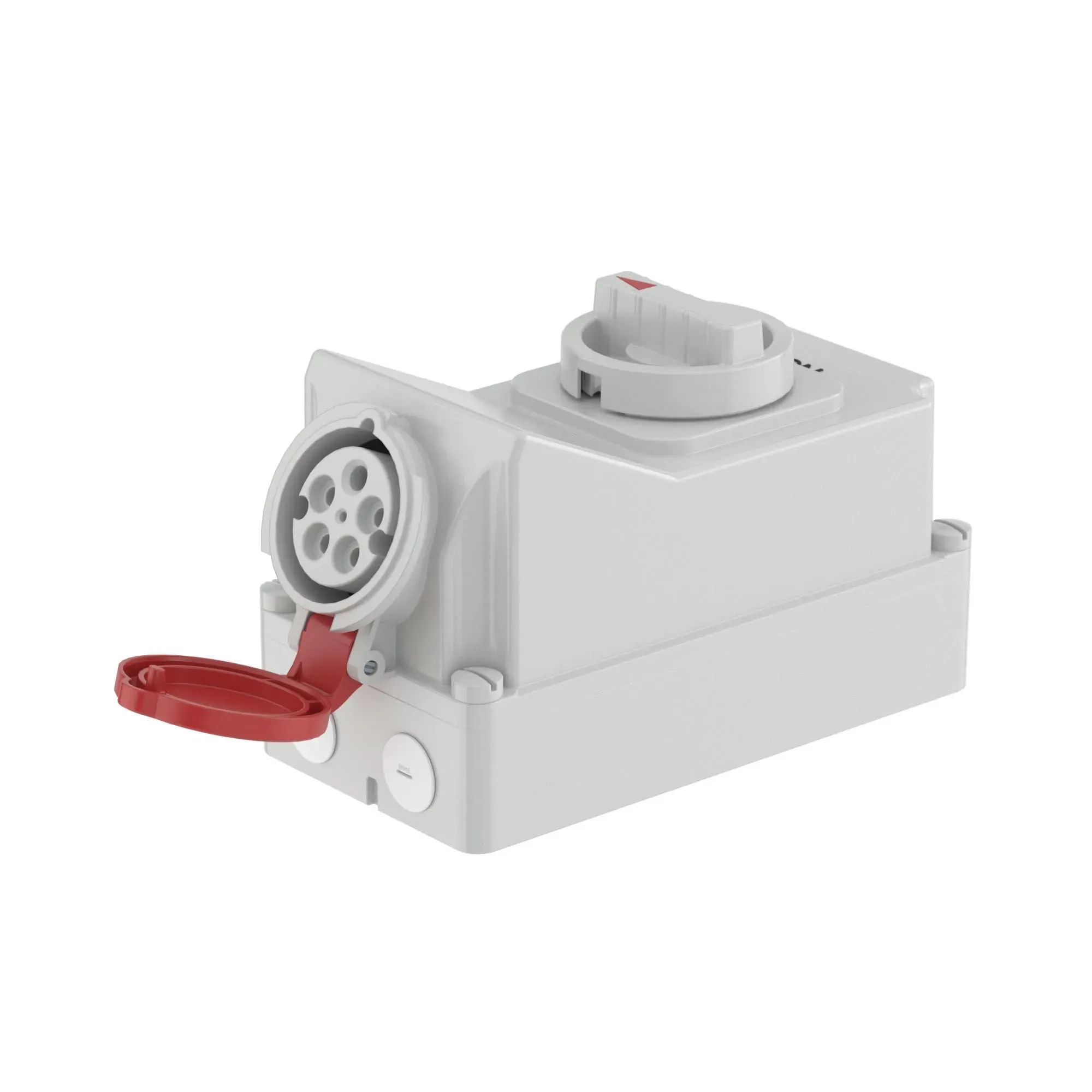 Розетка наружной установки с механической блокировкой и боковым расположением разъема ip44 32а      3p+e+n ДКС DIS5603287