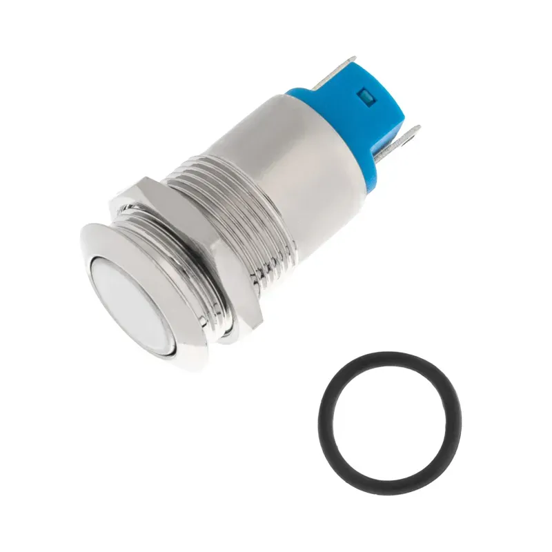 Кнопка антивандальная 12 Фикс (2с) ON-OFF выпуклая (A12-B2) (в упак. 1шт.) REXANT 06-0340-A