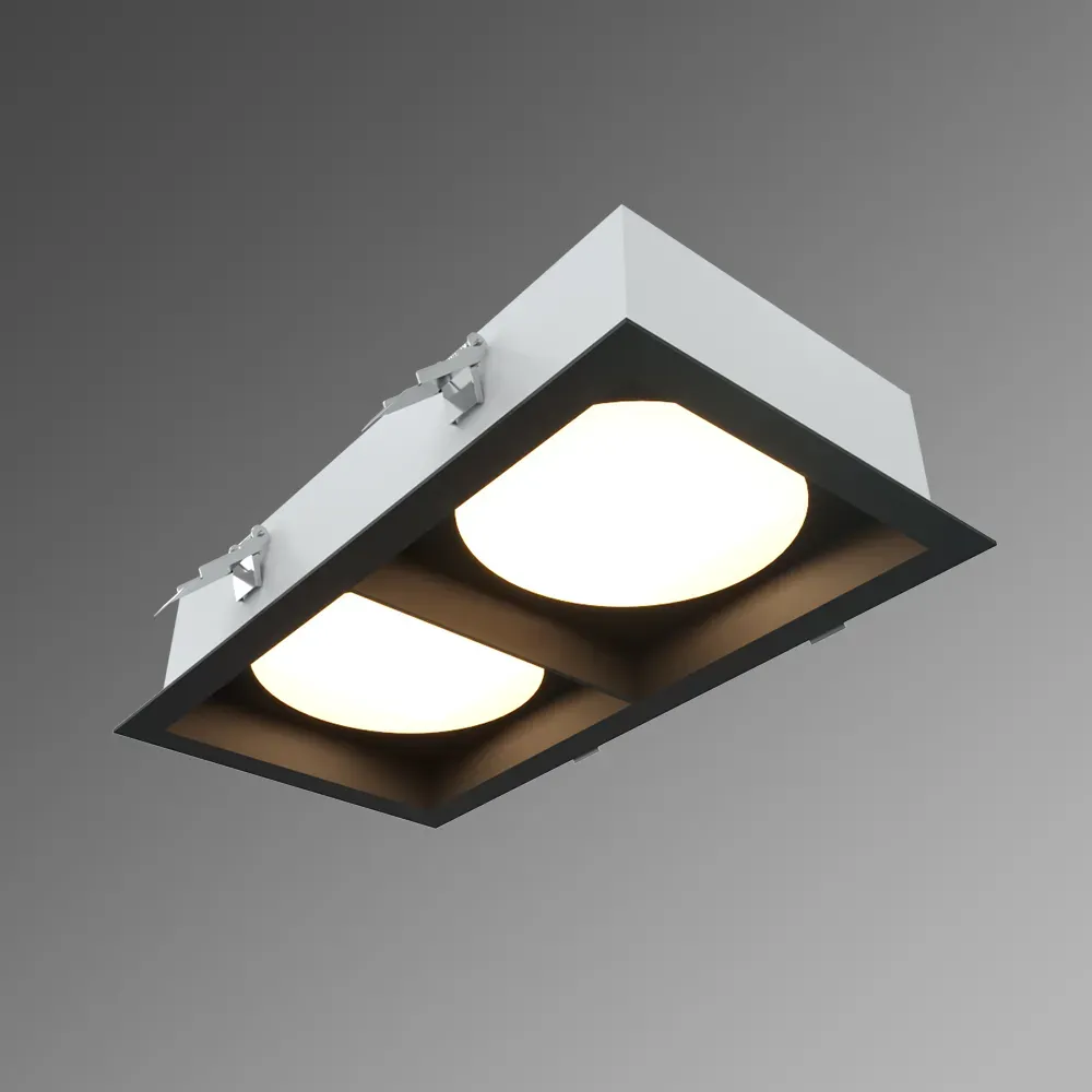 Светодиодный светильник RVE-LBX-SENSO-2X-190x365-V (Карданник 190х365х67мм 18Вт Встраиваемый 4000K белый) RVElektro RVE00003324