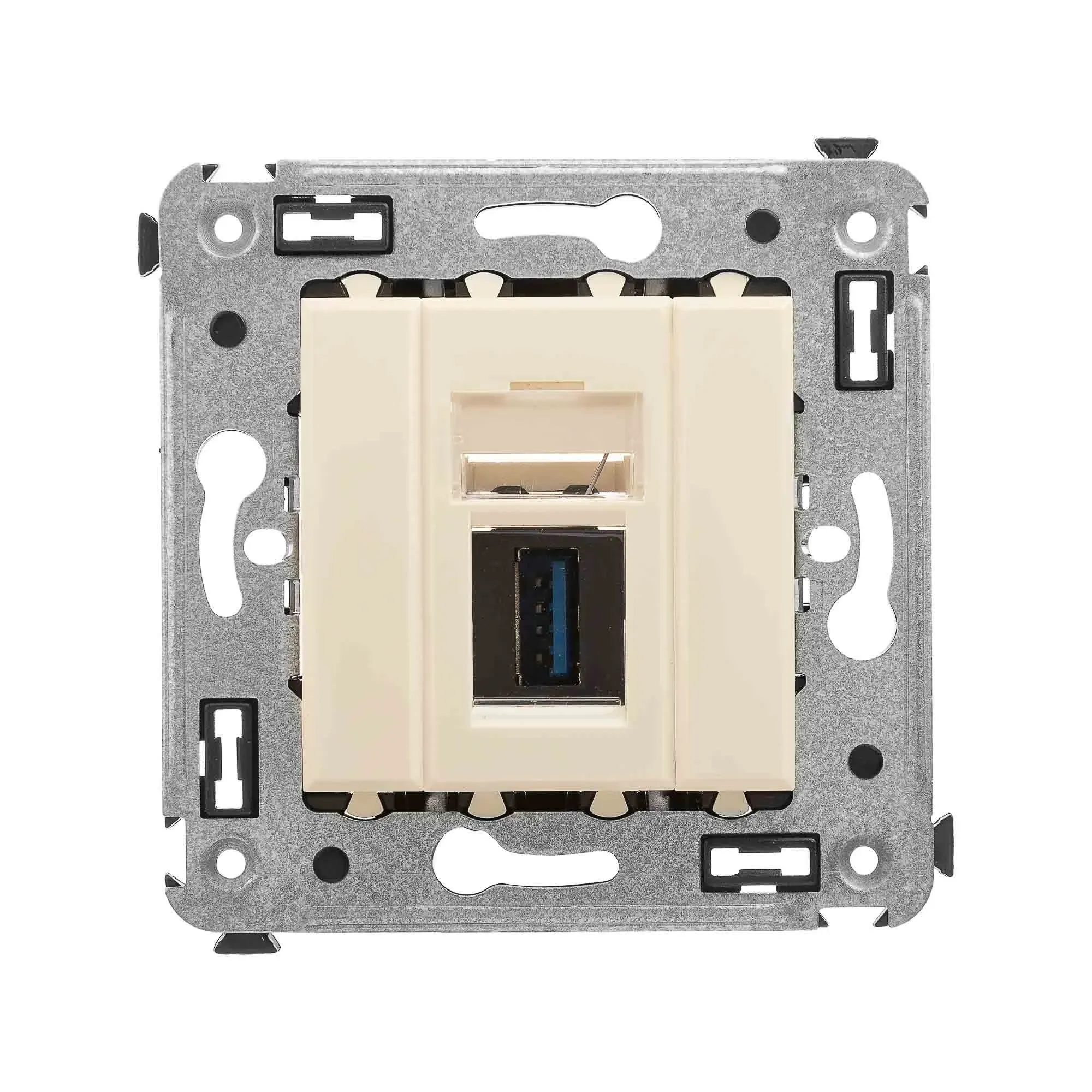 Avanti USB 3.0 розетка одинарная в стену, тип А-А, Ванильная дымка DKC 4405303