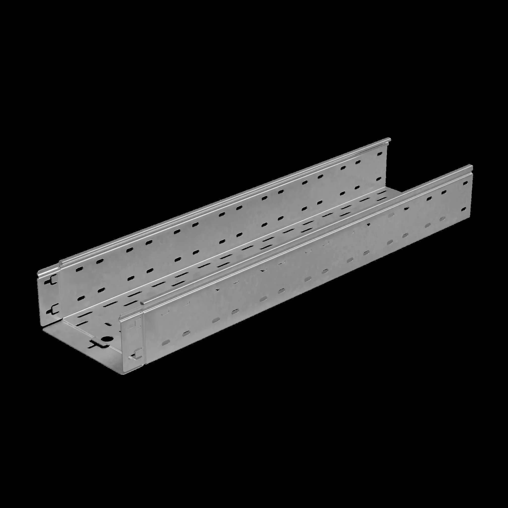 Лоток перф. 100х200х1,0 l2000 мм быстрый монтаж плюс inox304 КМ-ПРОФИЛЬ LPPLUS100-200-1.0-2000 INOX304