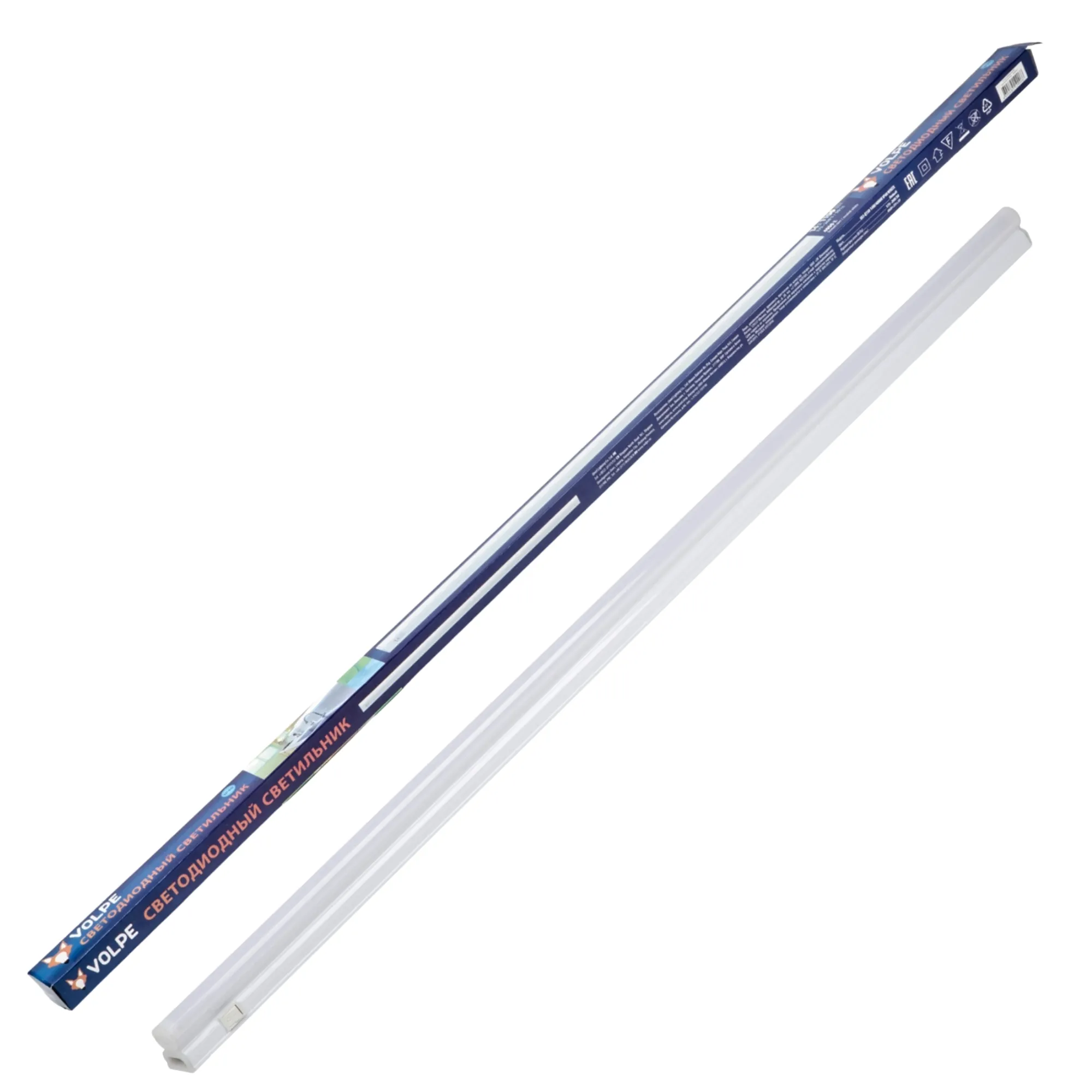 ULI-Q150 14W/4000K IP40 WHITE Светильник линейный светодиодный (аналог Т5), 220В, с выключателем. Кабель и крепление в/к. Белый свет (4000K). Корпус белый. TM Volpe Uniel UL-00006759