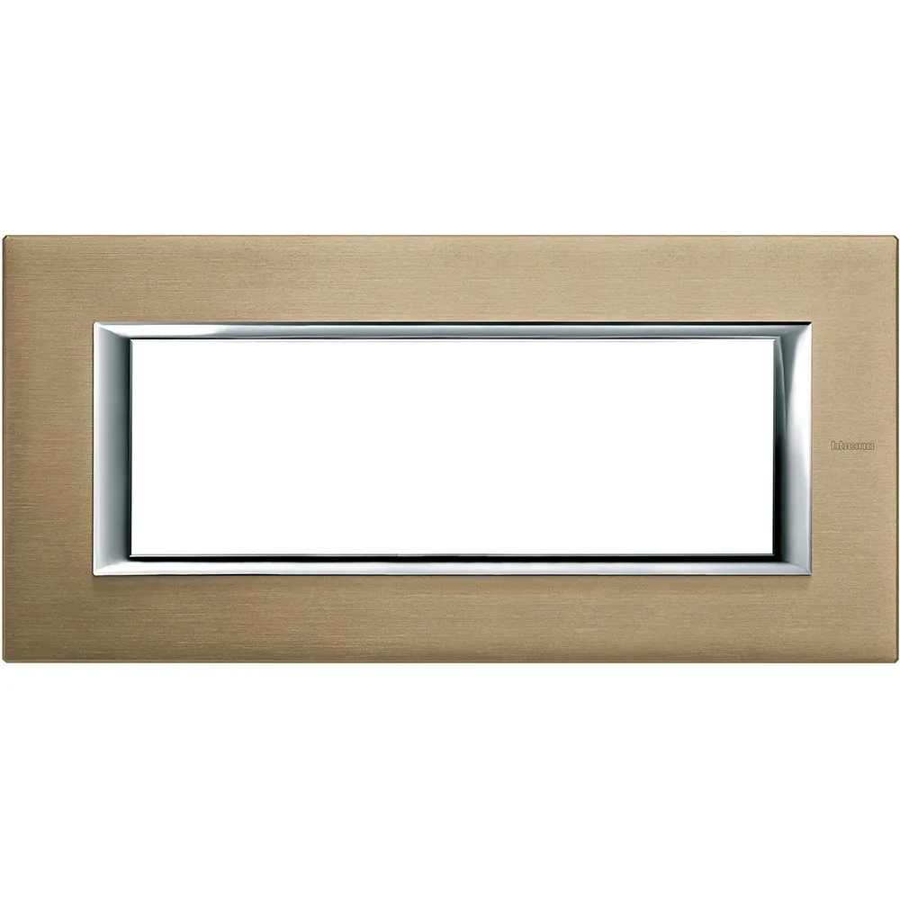 Axolute Накладки декоративные прямоугольные алюминий/титан на 6 модулей LEGRAND HA4806NX