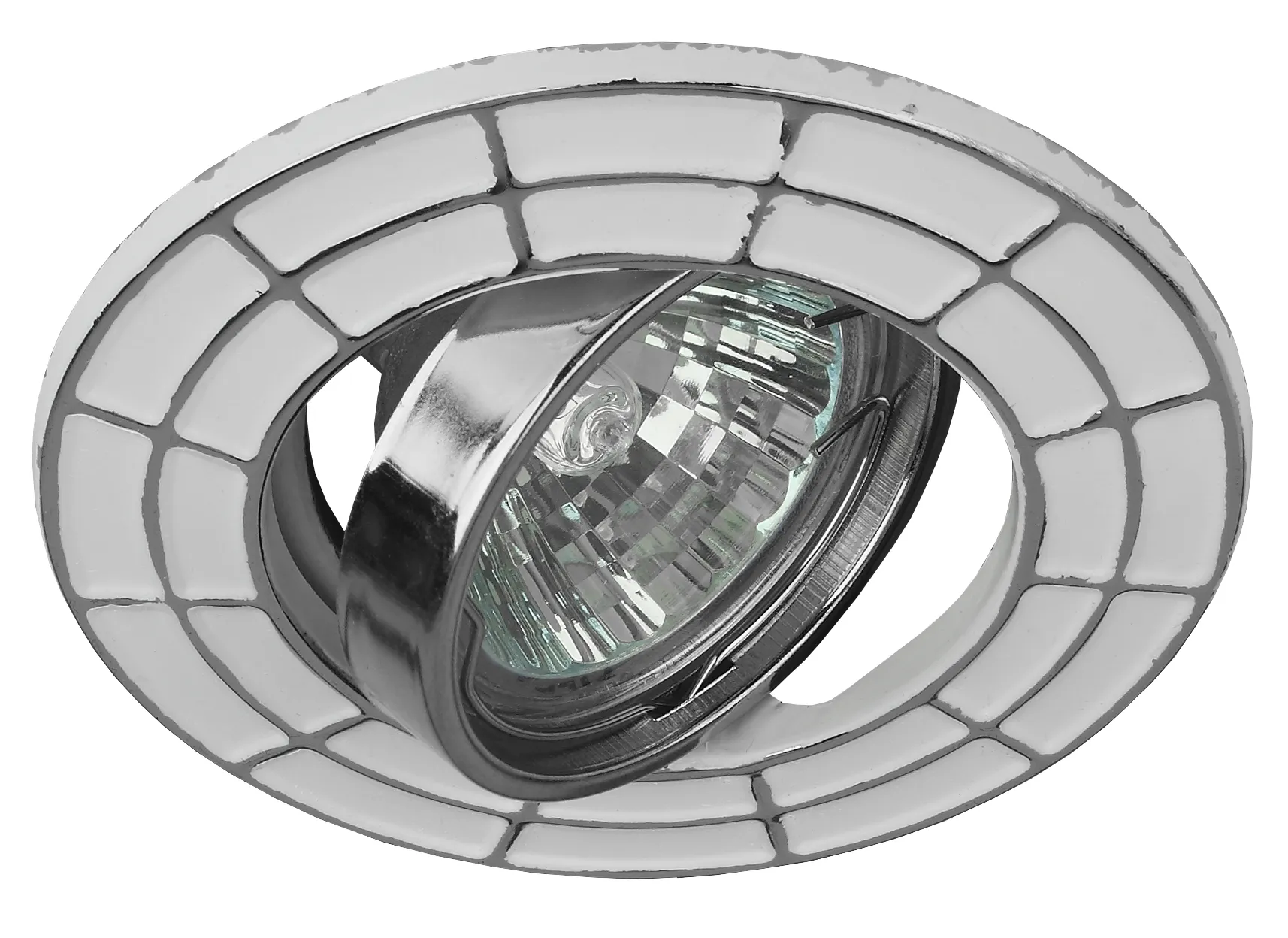Светильник штампованный поворотный MR16,12V/220V, 50W белый/хром ST7A CH/WH ЭРА Б0036491