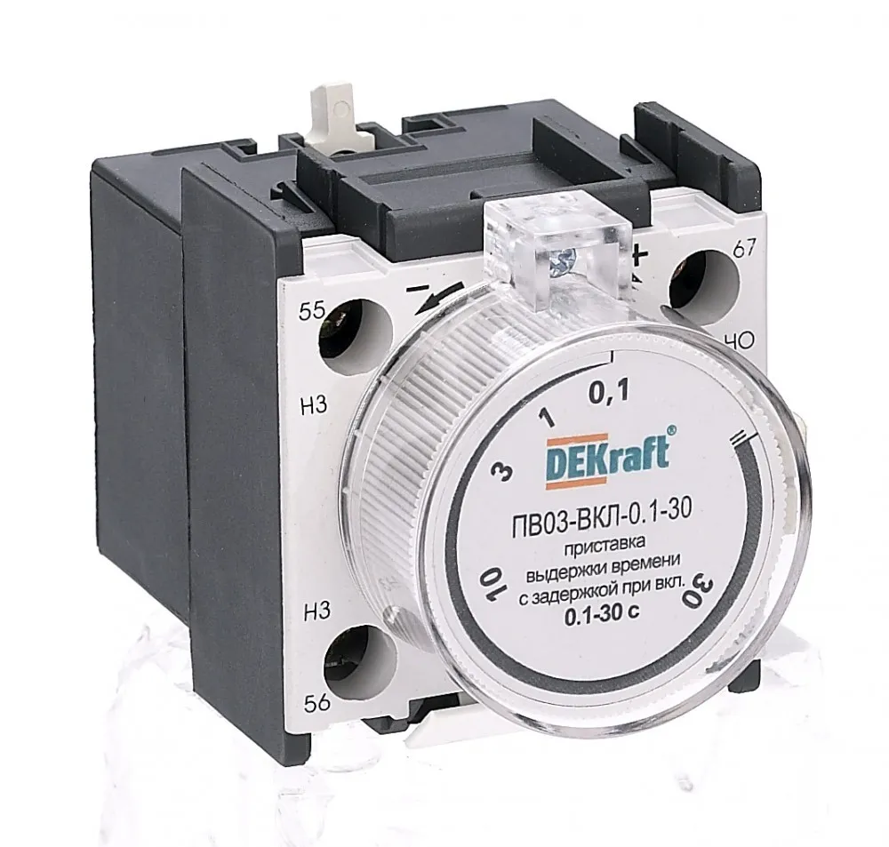 Приставка ПВ-03 (0.1-3с) зад.на вкл. 1НО+1НЗ DEKr SE (Dekraft) 24111DEK