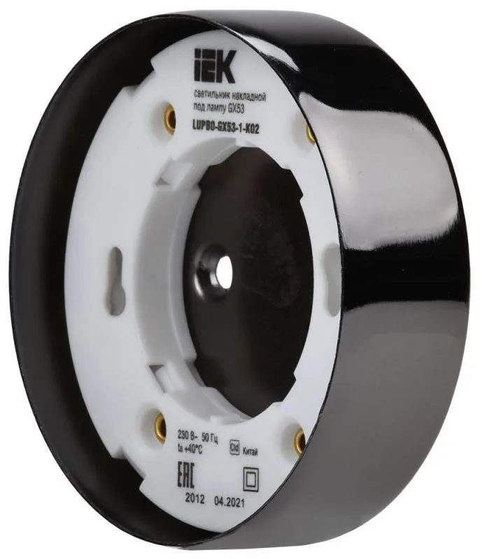 LIGHTING Светильник 4113 накладной под лампу GX53 черный IEK IEK LUPB0-GX53-1-K02