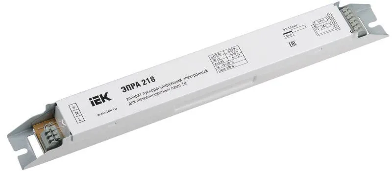 ЭПРА 218 для линейных ЛЛ Т8 IEK IEK LLV218D-EBFL-2-18