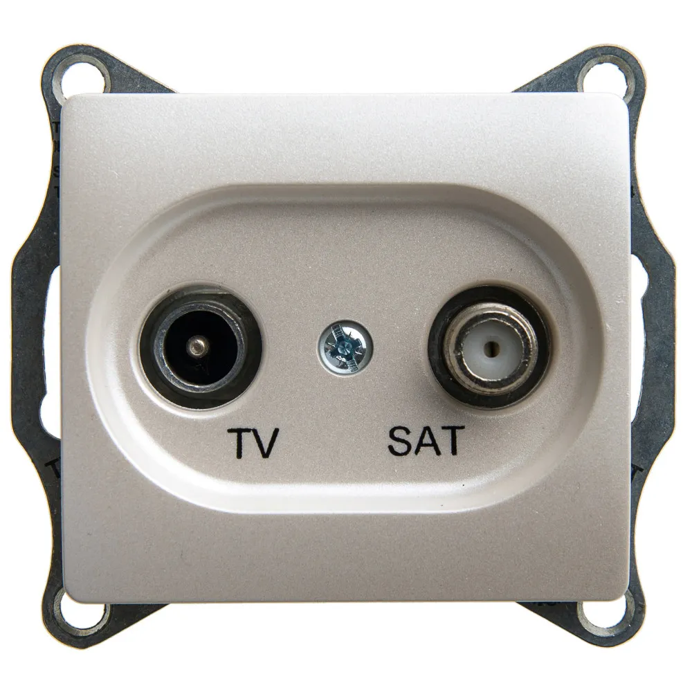 Розетка GLOSSA TV-SAT оконечная 1DB механизм DEKRAFT GSL000697