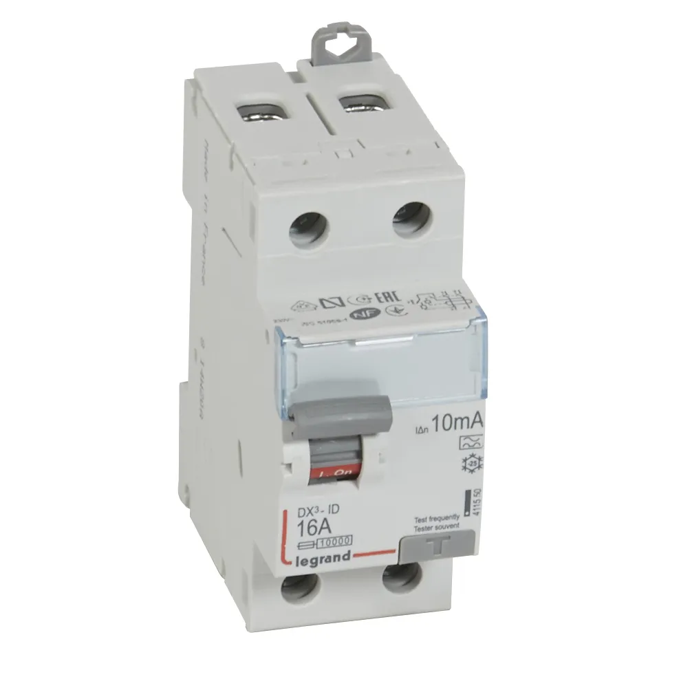 Выключатель дифференциального тока (УЗО) DX3 2 полюса 16А 10мА-А LEGRAND 411550