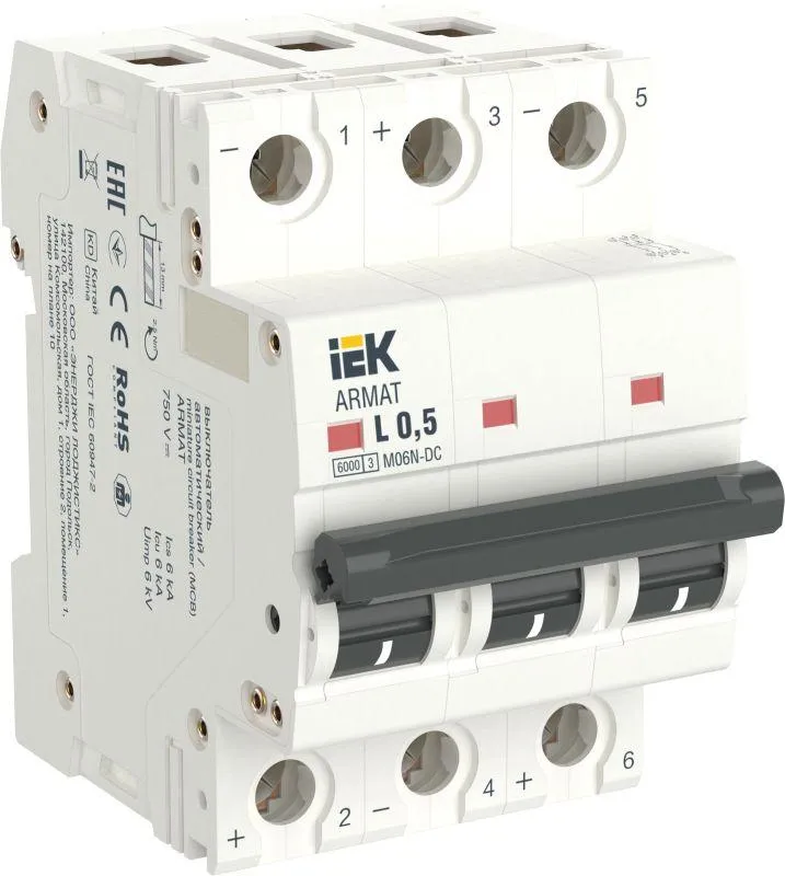 Armat автоматический выключатель m06n-dc 3p z 6а iek IEK AR-M06N-3-Z006DC