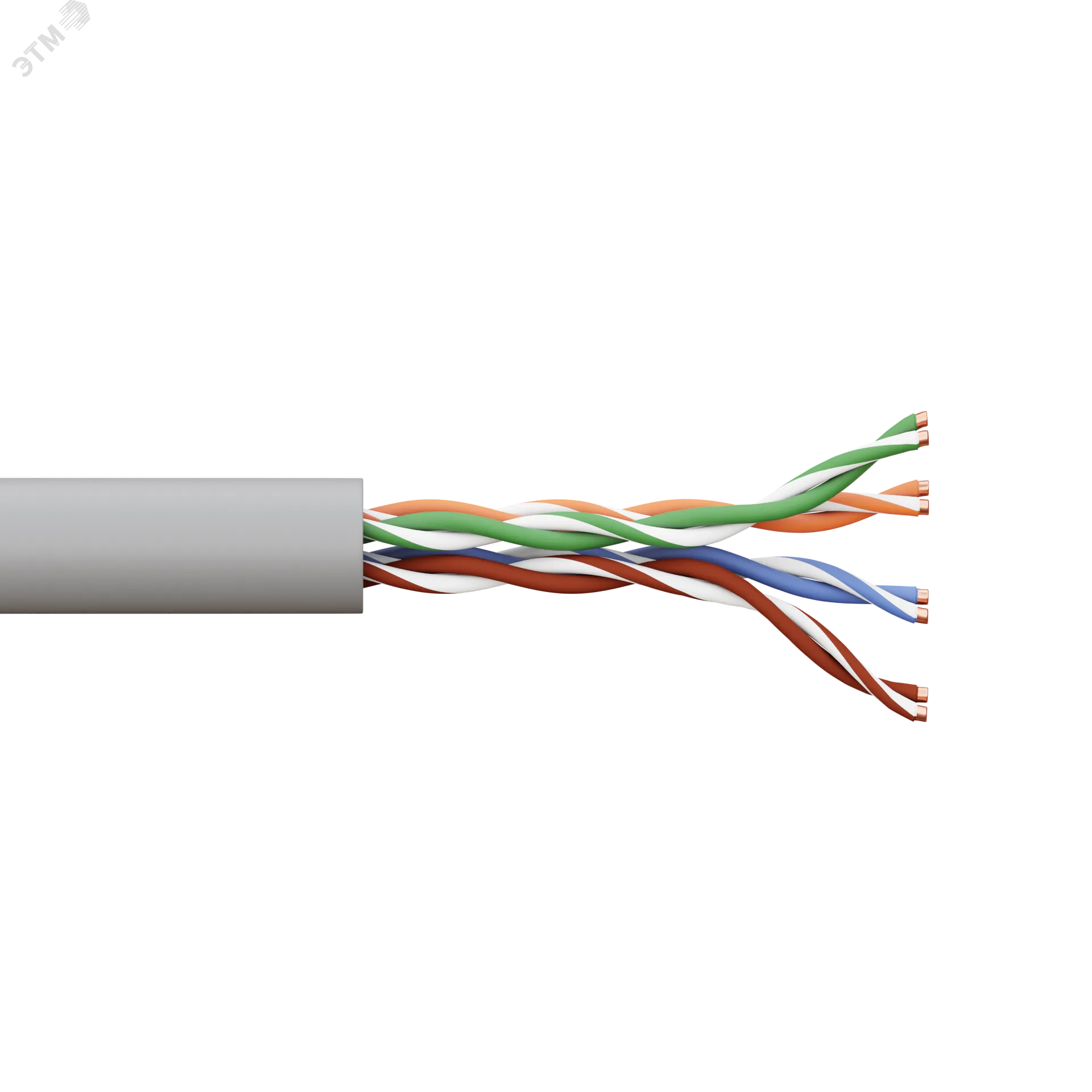 Кабель витая пара TERACOM PRO Cat.5E U/UTP 4 пары solid 24AWG оболочка PVC цвет серый (упак. 305м)