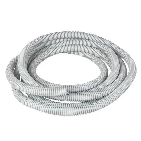 Труба гофр.пвх plast с зондом d25мм (50м) белая EKF TG-Z-25-50-WHITE