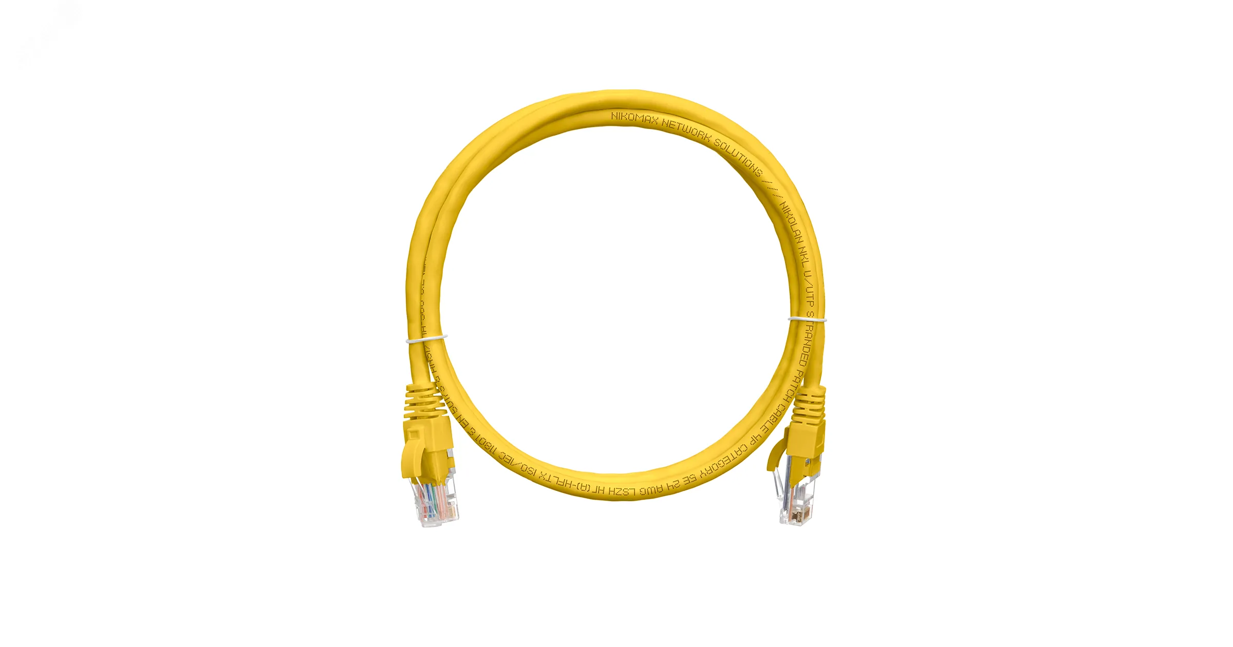 Патч-корд U/UTP 4 пары Cat 5e 2хRJ45/8P8C T568B 7х0205мм LSZH желтый 0.15м