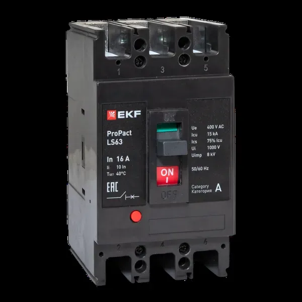 Ls63 15ка 3p 16а propact ekf EKF MCCB-63-15-3-16-LS