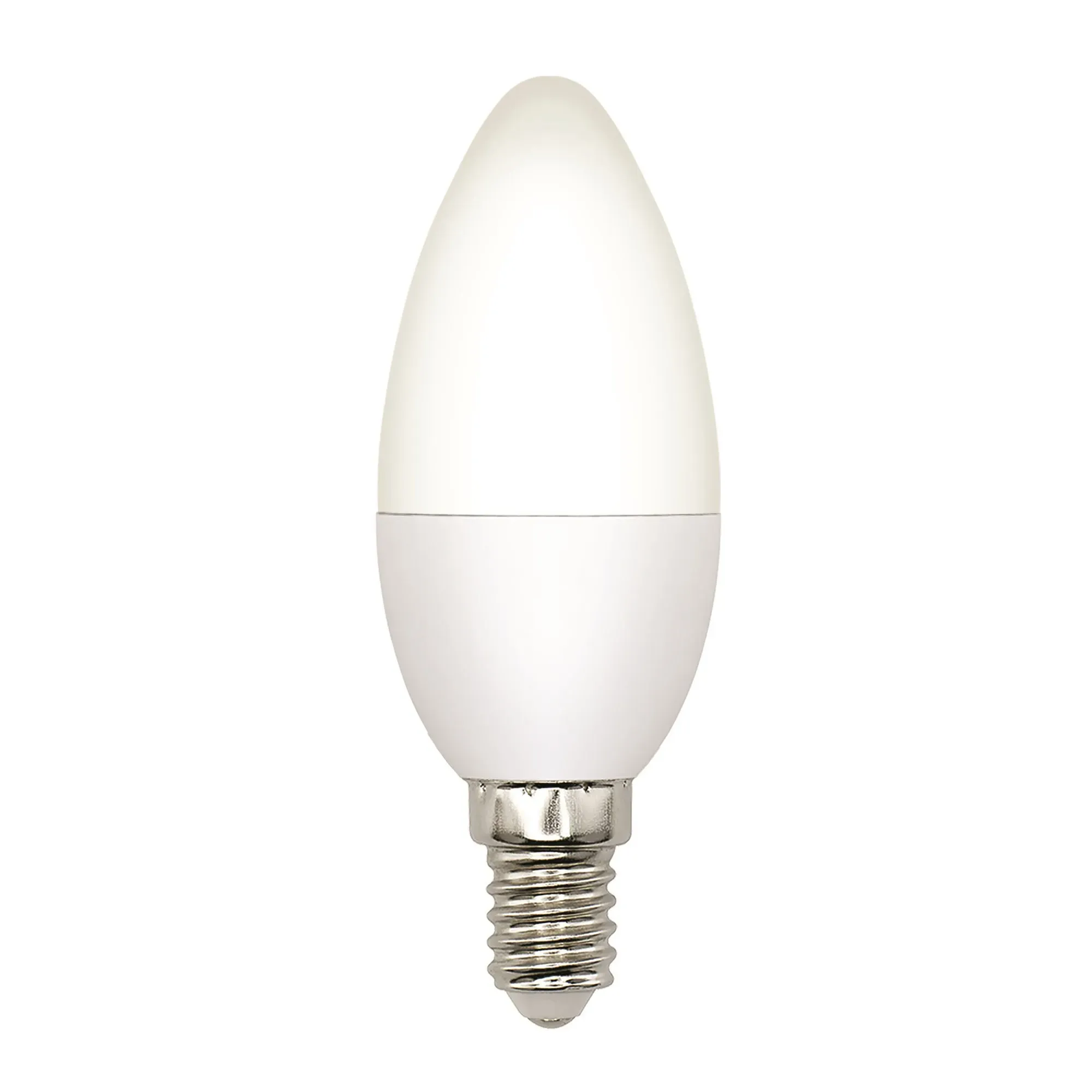 Лампа светодиодная LED-C37-5W/3000K/E14/FR/SLS Форма свеча матовая Теплый (3000K) Uniel ul-00008792
