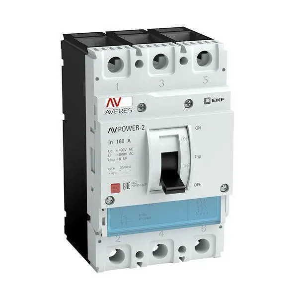 Автоматический выключатель av power-1/3 100а 80ka tr averes EKF MCCB-13-100H-TR-AV