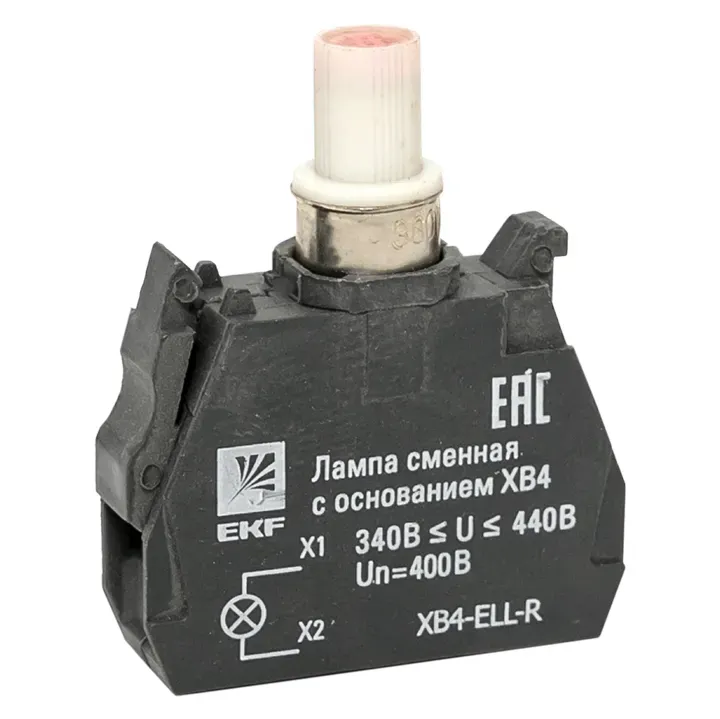 Лампа сменная c основанием XB4 красная 400В PROxima EKF XB4-ELL-R