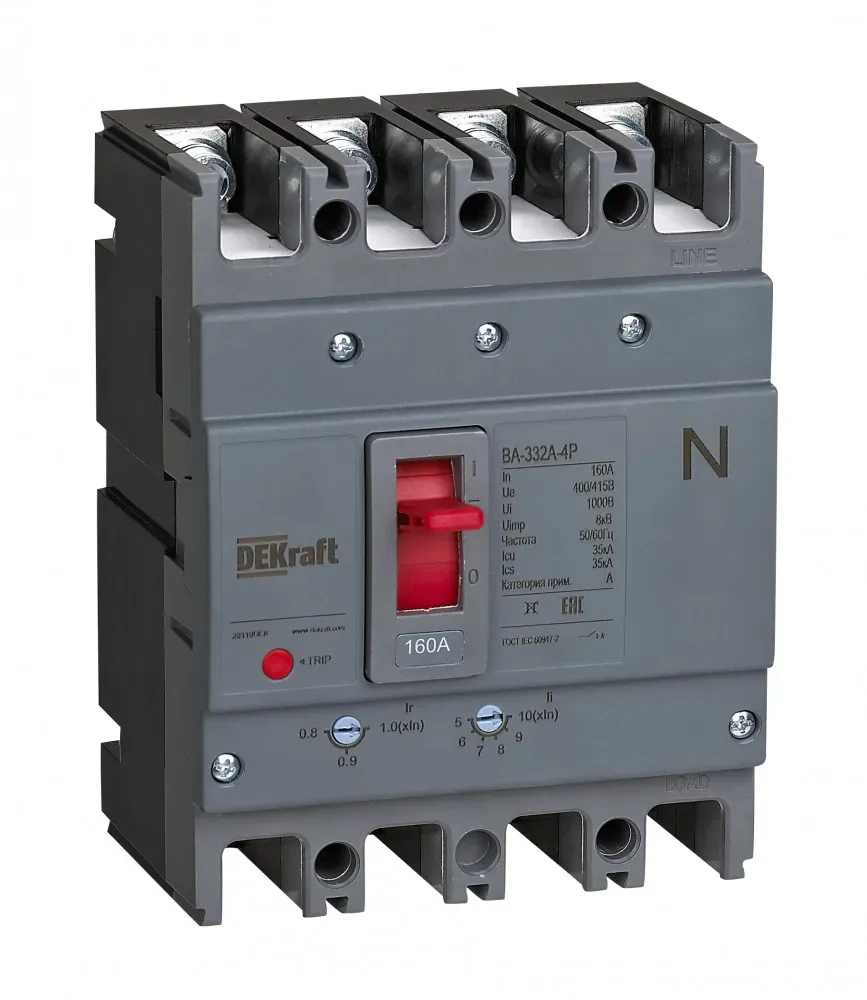 Силовой авт. выкл. 4P 40A 35кА ВА-332А SE (Dekraft) 28112DEK