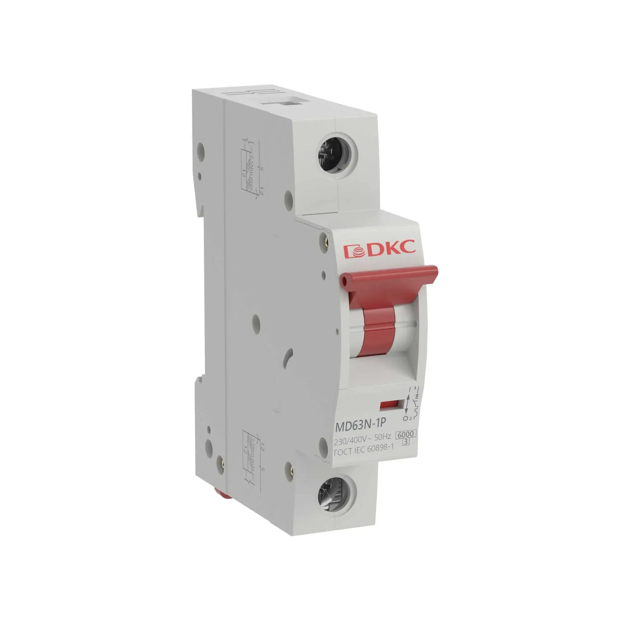 Выключатель автоматический однополюсный 63а c 6ка ДКС MD63N-1PC63