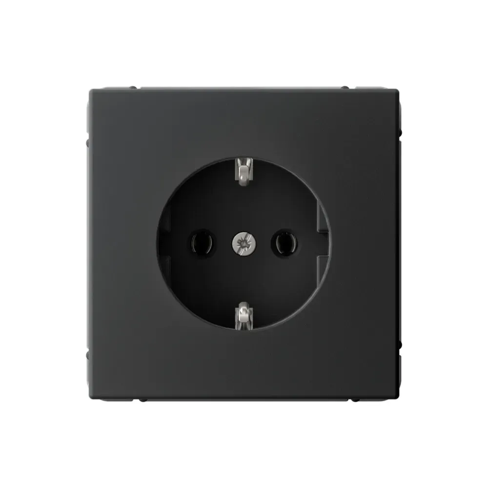 ARTGALLERY РОЗЕТКА с заземлением, 16А, механизм, быстрозажимные клеммы, карбон SE (Потенциал) GAL001043S